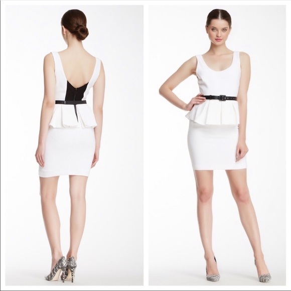 Alice‎ & Olivia NWT White Peplum Dress